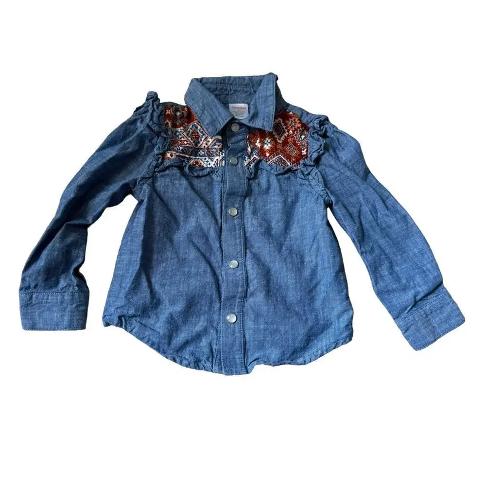 Cowboy shirt for toddler girl, size2T, Gymboree